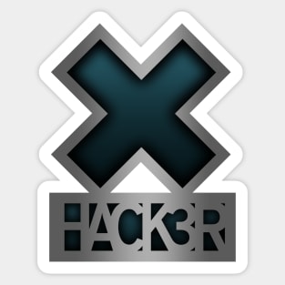 X-hacker Logo (vertical) Sticker